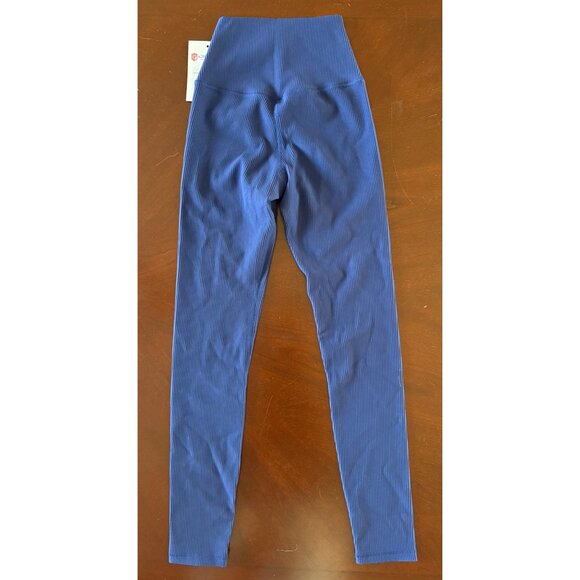 Born Primitive NWT Limitless Leggings Blue Depths Ribbed High Waist Small - Picture 3 of 10